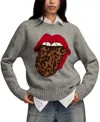 Lucky Brand Women's Rolling Stones Crewneck Sweater In Gray