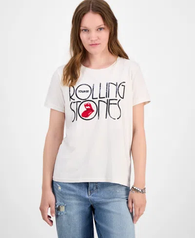 Lucky Brand Women's Rolling Stones Tour 81 Classic Cotton T-shirt In White