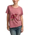 Lucky Brand Women's Rose Culture Classic Crewneck T-shirt In Pink