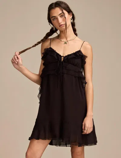 Lucky Brand Women's Ruffle Mini Dress In Multi