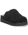 Lucky Brand Sachie Womens Solid Suede Clogs In Black Suede