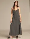 Lucky Brand Women's Sandwash Striped Smocked-waist Dress In Black
