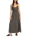 Lucky Brand Women's Sandwash Striped Smocked-waist Dress In Black Stripe