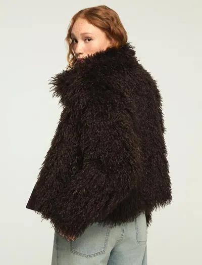 Lucky Brand Women's Shaggy Faux Fur Coat In Brown