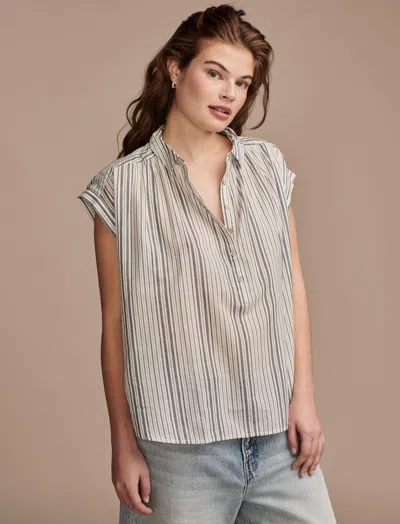 Lucky Brand Women's Short Sleeve Popover In White