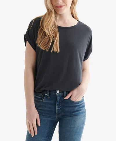 Lucky Brand Sandwash T-shirt In Lucky Black