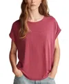 Lucky Brand Sandwash Dolman T-shirt In Violet Quartz