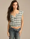 Lucky Brand Women's Sleeveless Button Down Blouse