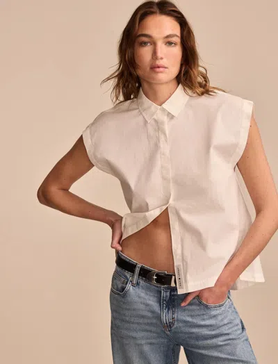 Lucky Brand Women's Sleeveless Tunic Button Down In Neutral