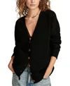 Lucky Brand Slouchy Cardigan In Dark Black