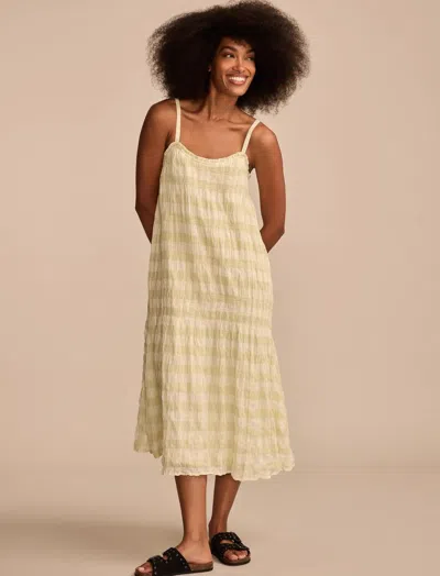 Lucky Brand Women's Smocked Gingham Midi Dress