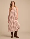 Lucky Brand Smocked Sleeveless Midi Dress In Multi