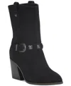 Lucky Brand Sogn Moto Bootie In Black Suede