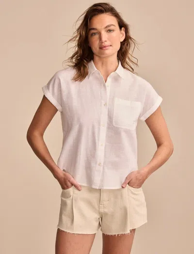 Lucky Brand Women's Solid Rolled Sleeve Button-down In Pink