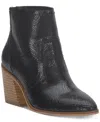 Lucky Brand Women's Sonah Block-heel Westerm Booties In Black Leather