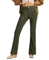 Lucky Brand Stevie Seamed High Waist Corduroy Flare Pants In Fairytale Green Wash