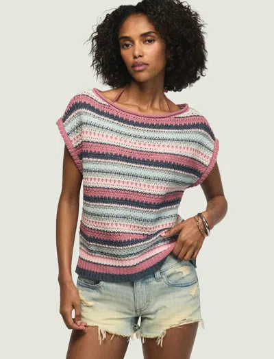 Lucky Brand Women's Striped Boho Sweater Vest In Multi