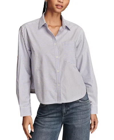 LUCKY BRAND WOMEN'S STRIPED CROPPED SHIRT