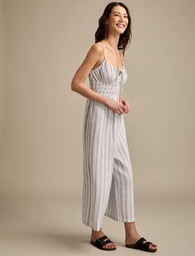 Lucky Brand Women's Striped Gauzy Jumpsuit In Gray