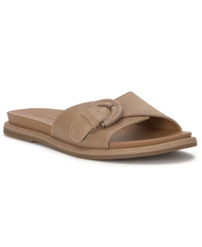 Lucky Brand Women's Suszie Buckle Slide Flat Sandals In Brown