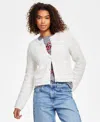 Lucky Brand Womens Sweater Lady Button Front Cardigan Rolling Stones Spiral Graphic Boyfriend T Shirt High Rise  In Beige