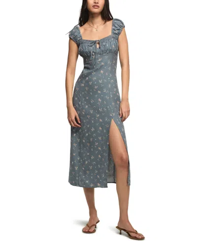 Lucky Brand Women's Sweetheart Cap Sleeve Midi Slip Dress In Green