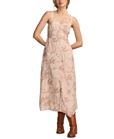 Lucky Brand Women's Sweetheart-neck Sleeveless Midi Dress In Neutral