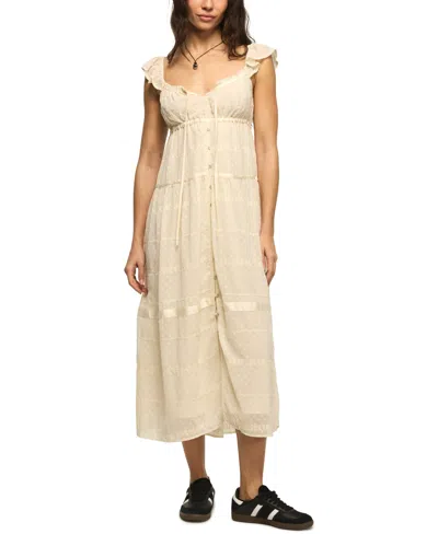 Lucky Brand Women's Sweetheart Neck Tiered Midi Dress In Multi