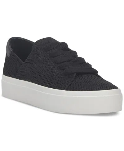 Lucky Brand Women's Talena Knit Lace-up Sneakers In Black Knit
