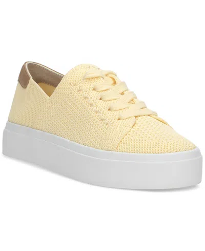 Lucky Brand Women's Talena Knit Lace-up Sneakers In Sunlight Two-tone