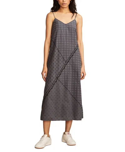 Lucky Brand Women's Textured Patchwork Dress In India Ink