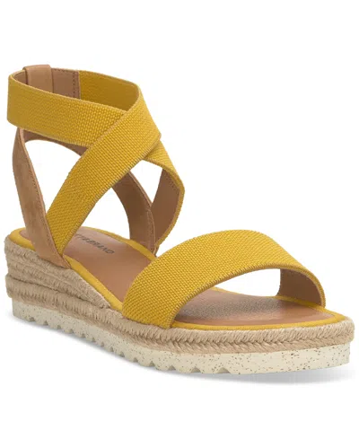 Lucky Brand Women's Thimba Espadrille Wedge Sandals In Maize