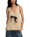 Lucky Brand Women's Tiered Sleeveless Tank Top In White