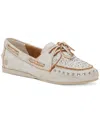 Lucky Brand Timini 2 Studded Loafer In White Leather