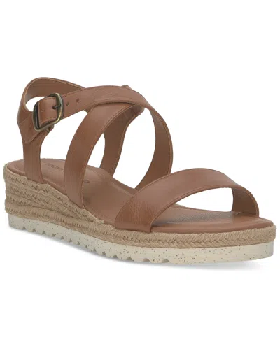 LUCKY BRAND WOMEN'S TRIANNA STRAPPY ESPADRILLE WEDGE SANDALS