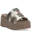 LUCKY BRAND WOMEN'S ULRICH STRAPPY WOVEN FLATFORM WEDGE SANDALS