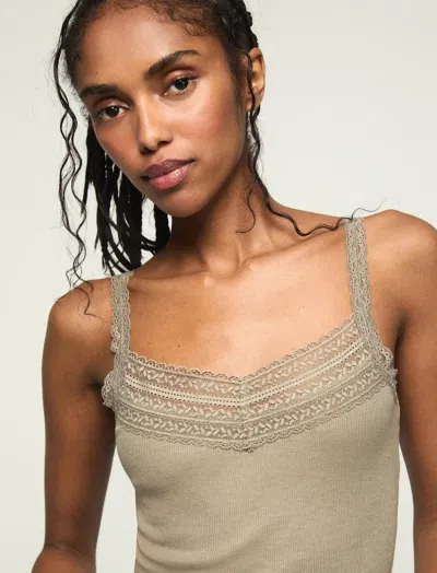 Lucky Brand Women's V Neck Tank In Gray