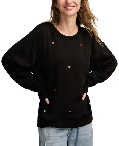 Lucky Brand Women's Valentine Crewneck Sweatshirt In Black