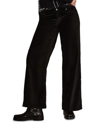 Lucky Brand Women's Velvet Sweet Mid-rise Wide-leg Jeans In Black