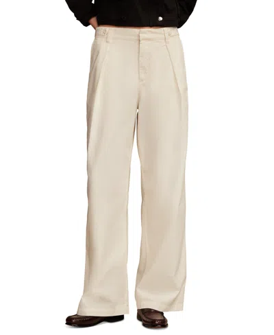 Lucky Brand Women's Wide-leg Pleated-waist Pants In Tofu