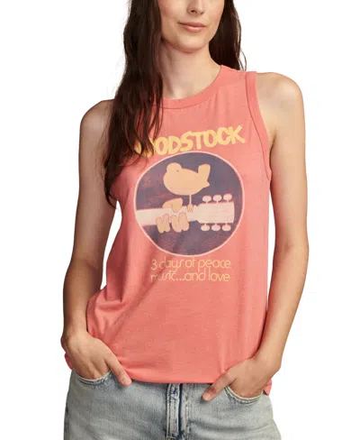 Lucky Brand Women's Woodstock Graphic Print Tank Top In Pink