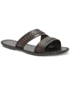 Lucky Brand Women's Zanora Double Band Flat Sandals In Black,array Leather