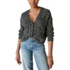Lucky Brand Womens Button Cable Knit Cardigan Sweater In Multi