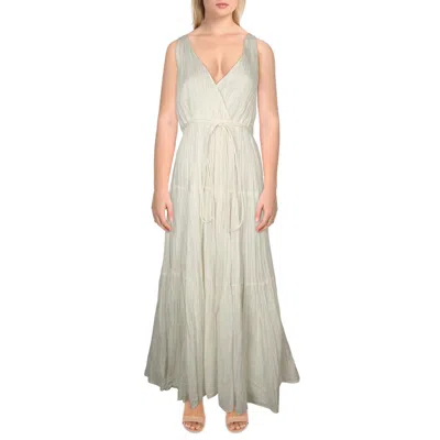 Lucky Brand Womens Cotton Surplice Maxi Dress In Multi