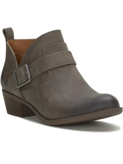 Lucky Brand Womens Cut Out Pointed Toe Mid-calf Boots In Multi