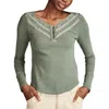 Shop Lucky Brand Womens Embroidered Cotton Henley In Multi