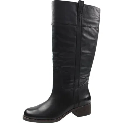 Lucky Brand Womens Extra Wide Calf Leather Knee-high Boots In Black