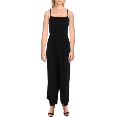 Lucky Brand Womens Hemp Blend Crop Jumpsuit In Black
