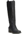 Lucky Brand Womens Hybiscus Knee High Riding Boots Regular Wide Extra Wide Calf In Desert Palm Suede