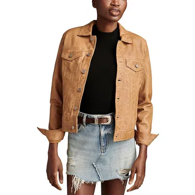 Lucky Brand Womens Lambskin Leather Leather Jacket In Green